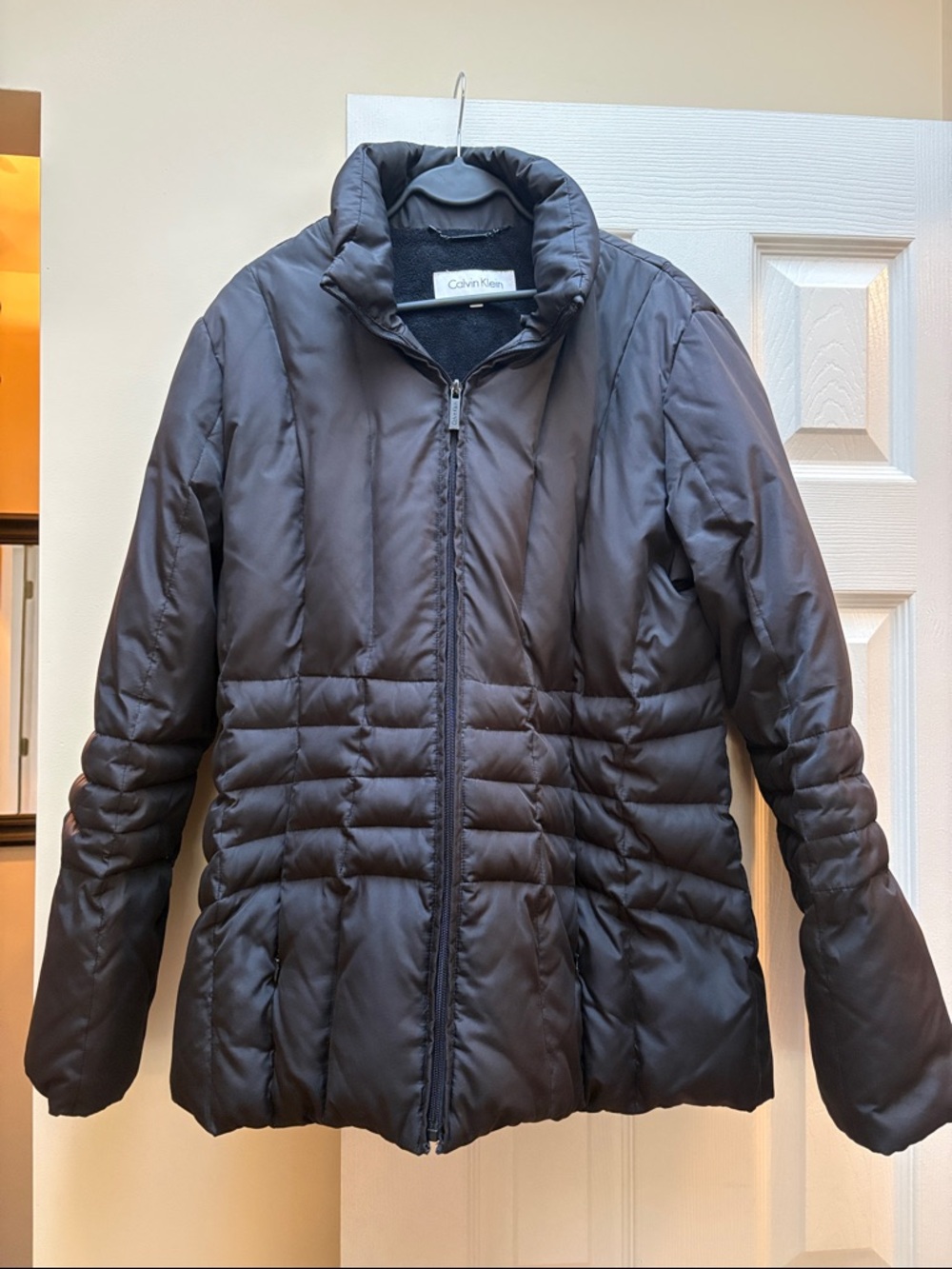 Calvin Klein jacket  Large Down Quilted Puffer Coat Stand up collar